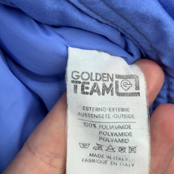 VTG 80s Ski Suit One Piece Snowsuit Womens 16 Powder Blue Retro Made in Italy - Picture 12 of 16